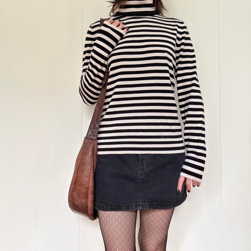H-m Women's Black and White Jumper